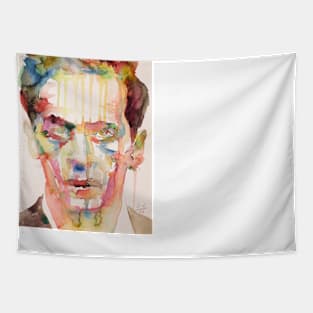 LUDWIG WITTGENSTEIN watercolor portrait .3 Tapestry