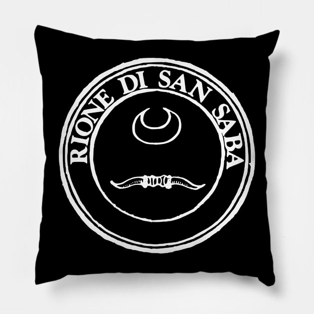 Rione San Saba w-text Pillow by NextStop