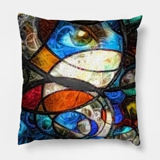 Swirls of colors and lines Pillow