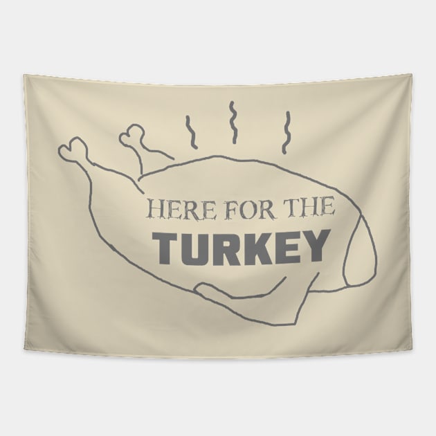 Just Here for the Turkey Tapestry by LochNestFarm