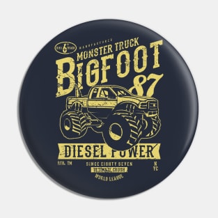 Monster Truck Big Foot Diesel Power 1987 Pin