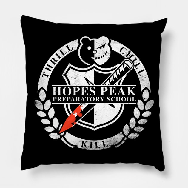 Hopes Peak Preparatory School Pillow by trapperjon