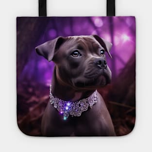 Staffy Puppy In Forest Tote