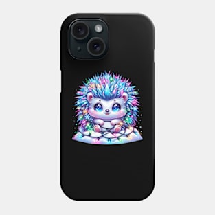 Hedgehog Porcupine Christmas Winter Cute Kawaii Chibi Phone Case