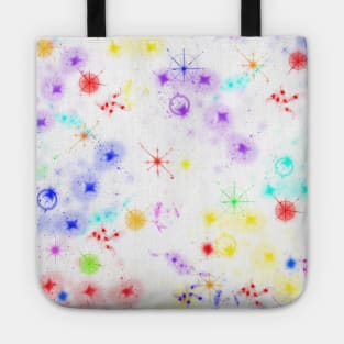 Splatter effect, Brush strokes, neon colors Tote