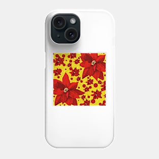 Poinsettia Red Phone Case