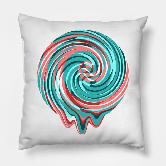 Swirl & Drip Abstract Pillow by TTLOVE