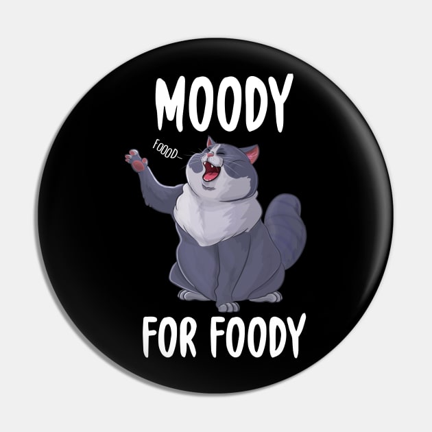 Moody For Foody Fat Cat Pin by Eugenex