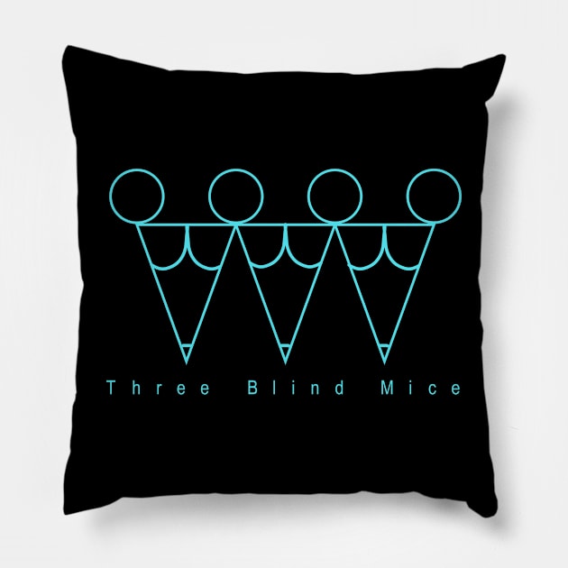 Three Blind Mice Pillow by DanaBeyer