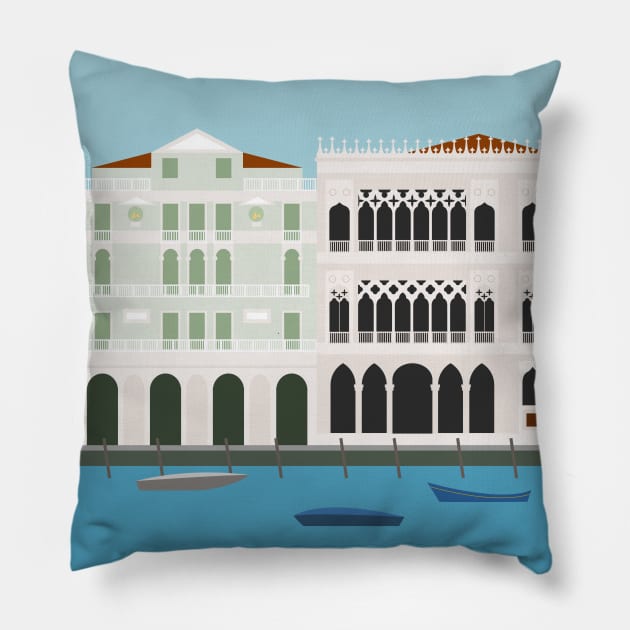 Venice, Italy Canals Pillow by lymancreativeco