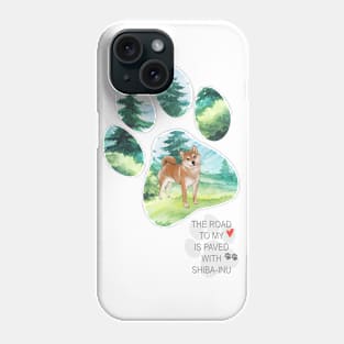 Pawprint Shiba Inu Phone Case