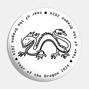 Year of the Dragon 2024 in Black Pin