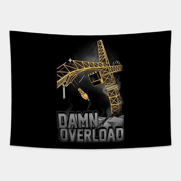 Tower Crane Accident Tapestry by damnoverload