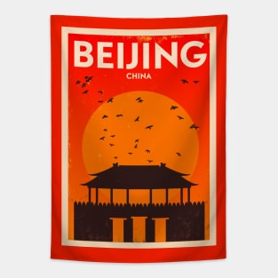 Beijing Poster Design Tapestry