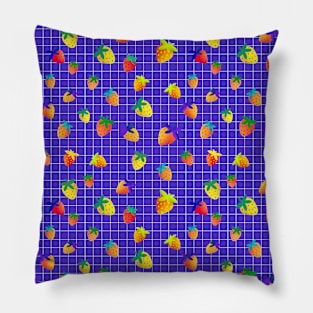 Juicy and colorful strawberry picnic pattern Pillow