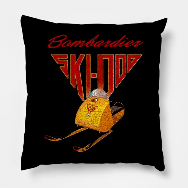 Ski Doo - the one that started it all Pillow by Midcenturydave