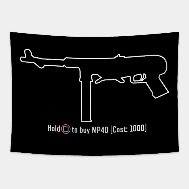 Zombies - MP40 Wall Gun Tapestry by SLH-69