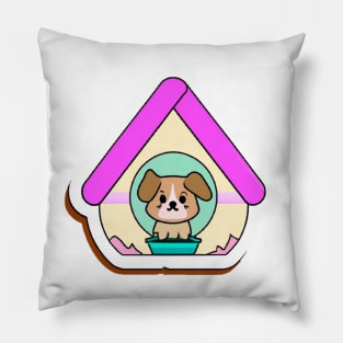 Little Dog in The Egg-House Pillow