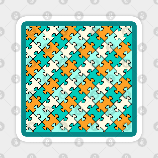 Puzzle Pattern Magnet by Sivan's Designs