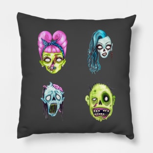 Halloween Terrible Zombie Face Pack 2 Pillow