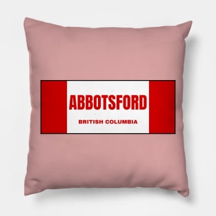 Abbotsford City in Canadian Flag Colors Pillow