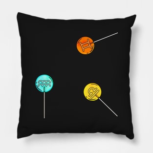 Air Signs Zodiac Lollipop Set Pillow