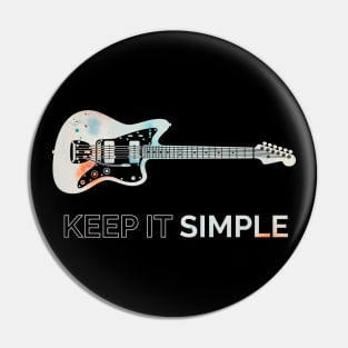 Keep It Simple Offset Style Electric Guitar Texture Pin