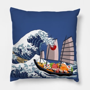 Japanese Tsunami sushi boat Pillow