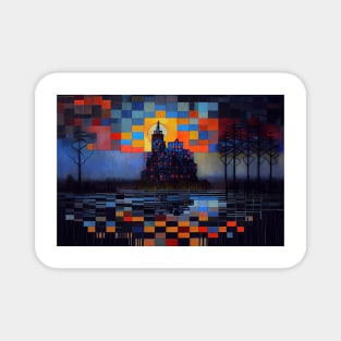 Mondrian Castle Magnet