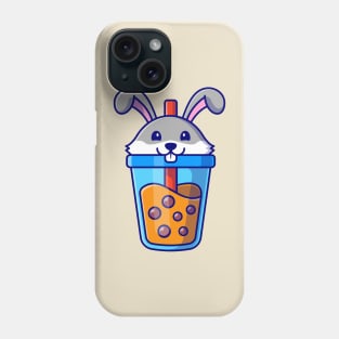 Cute Rabbit Boba Milk Tea Cartoon Phone Case