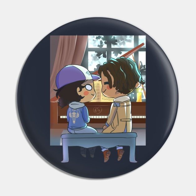 Clementine and Louis chibi Pin by Monicherrie