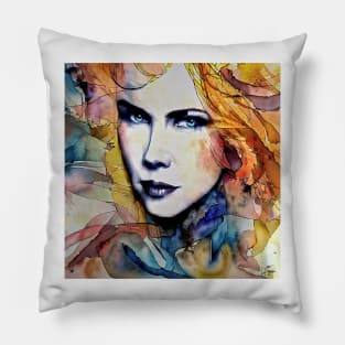 portrait of Nicole Kidman Pillow