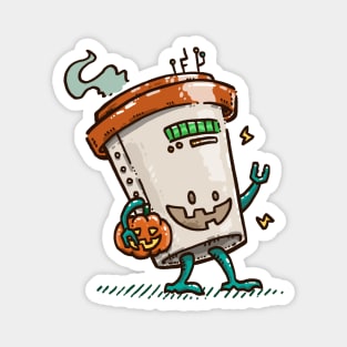 Pumpkin Spice Latte Bot Magnet