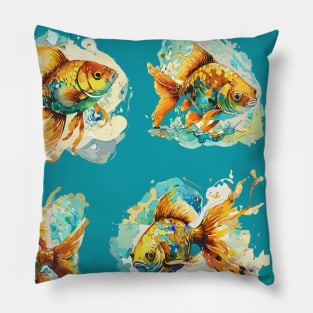 Goldfish Parade Pillow