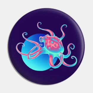 Neon Octopus Pin