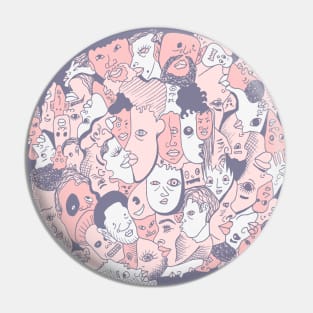 Npink Many Faces Pin