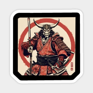 Minotaur Samurai Magnet