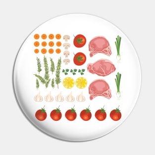 Veggie Flat Lay Pin