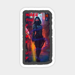 Cyberpunk samurai girl Magnet