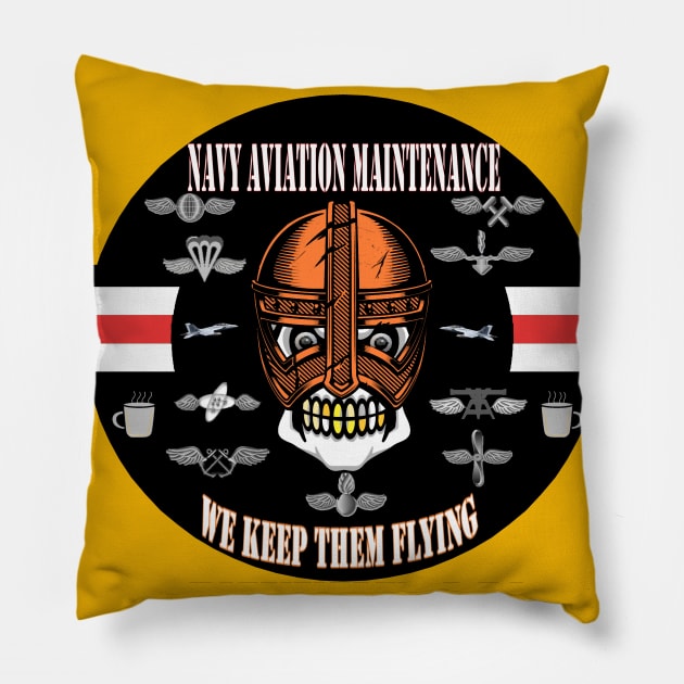 Navy Aviation Maintenance, We Keep them Flying Pillow by Airdale Navy