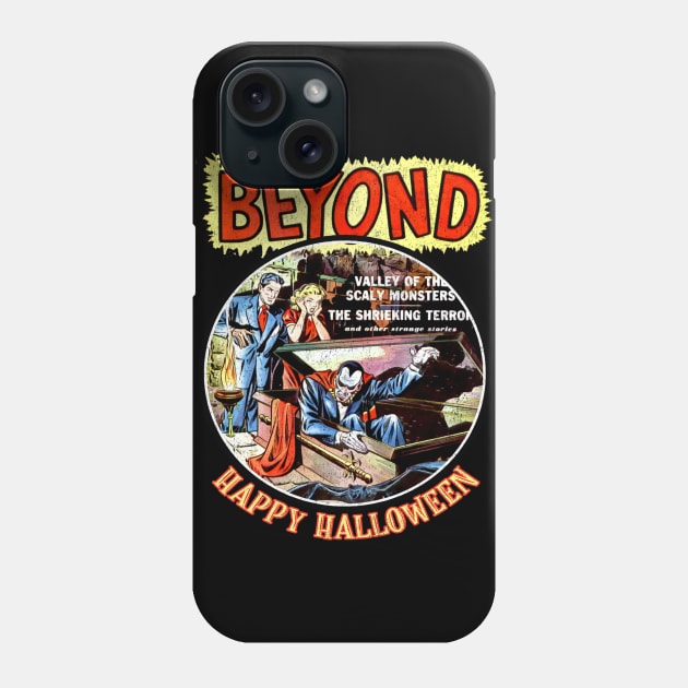 Happy Halloween Dracula Vintage Comic Tee Phone Case by Joaddo