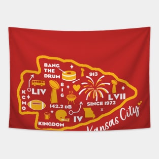 Kansas City Mural Arrowhead Tapestry