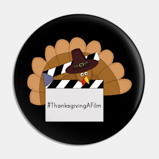 Thanksgiving A Film Turkey and Clapperboard Pin