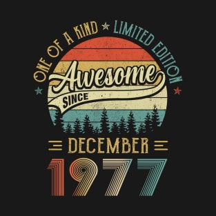 December 1977 Vintage 45 Years Old Retro 45th Birthday T-Shirt