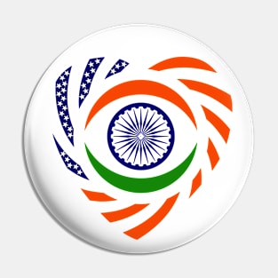 Indian American Multinational Patriot Flag (Heart) Pin