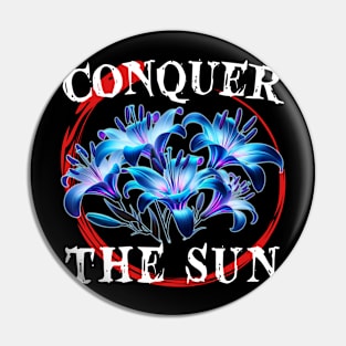 Conquer the Sun with Blue Spider Lily Pin