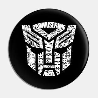 Autobots white Pin