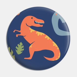 Dinos + Volcanoes Pin