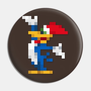 Woody Woodpecker low-res pixelart Pin