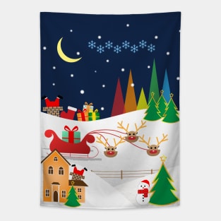 Christmas town Tapestry